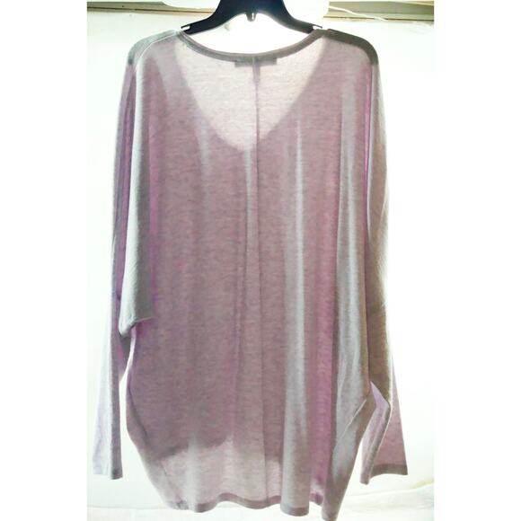 White House black market women’s lavender XL V-neck soft high low sweater - Picture 2 of 11